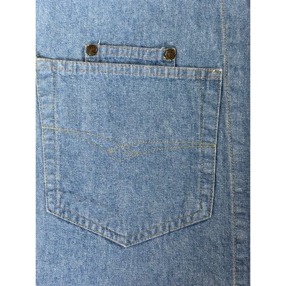 Versace Jeans Couture Light wash Denim Button down western Shirt Men's Size L - Picture 8 of 11